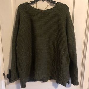 Army green military sweater